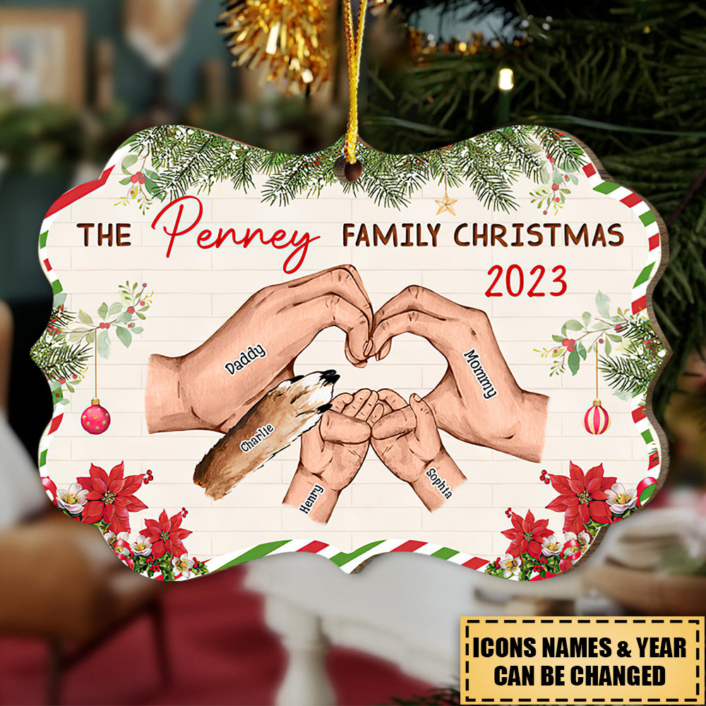 Family Hands Family Christmas Benelux Ornament