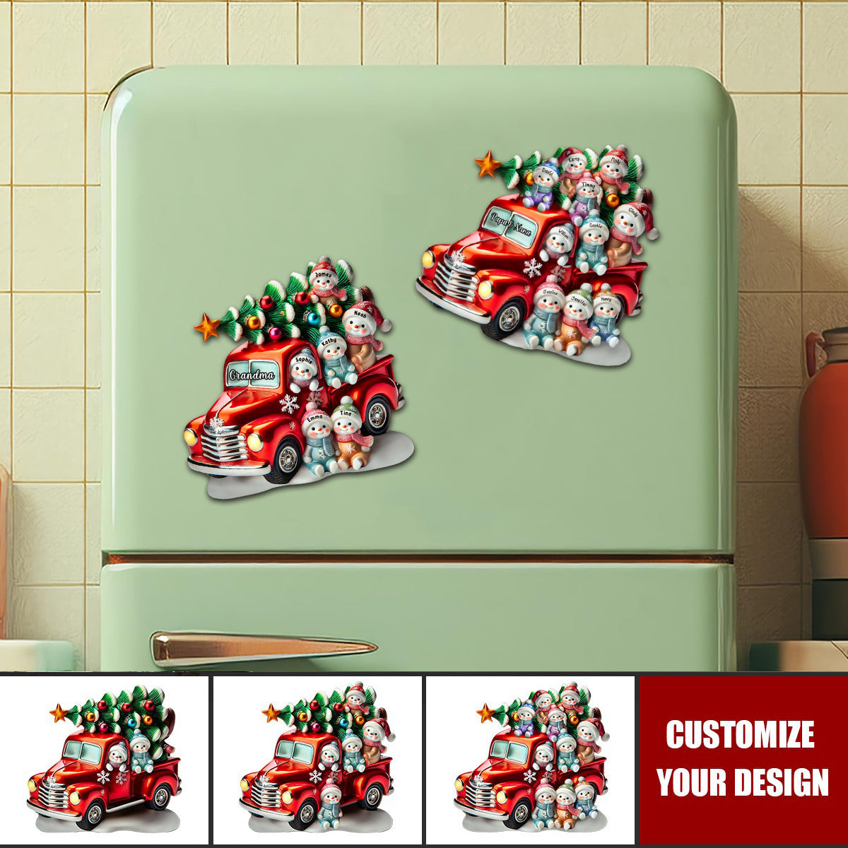 Nana's Cute Little Snowman -Personalized Acrylic Fridge Magnet