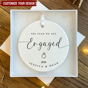 The Year We Got Engaged, Personalized Engagement Ornament