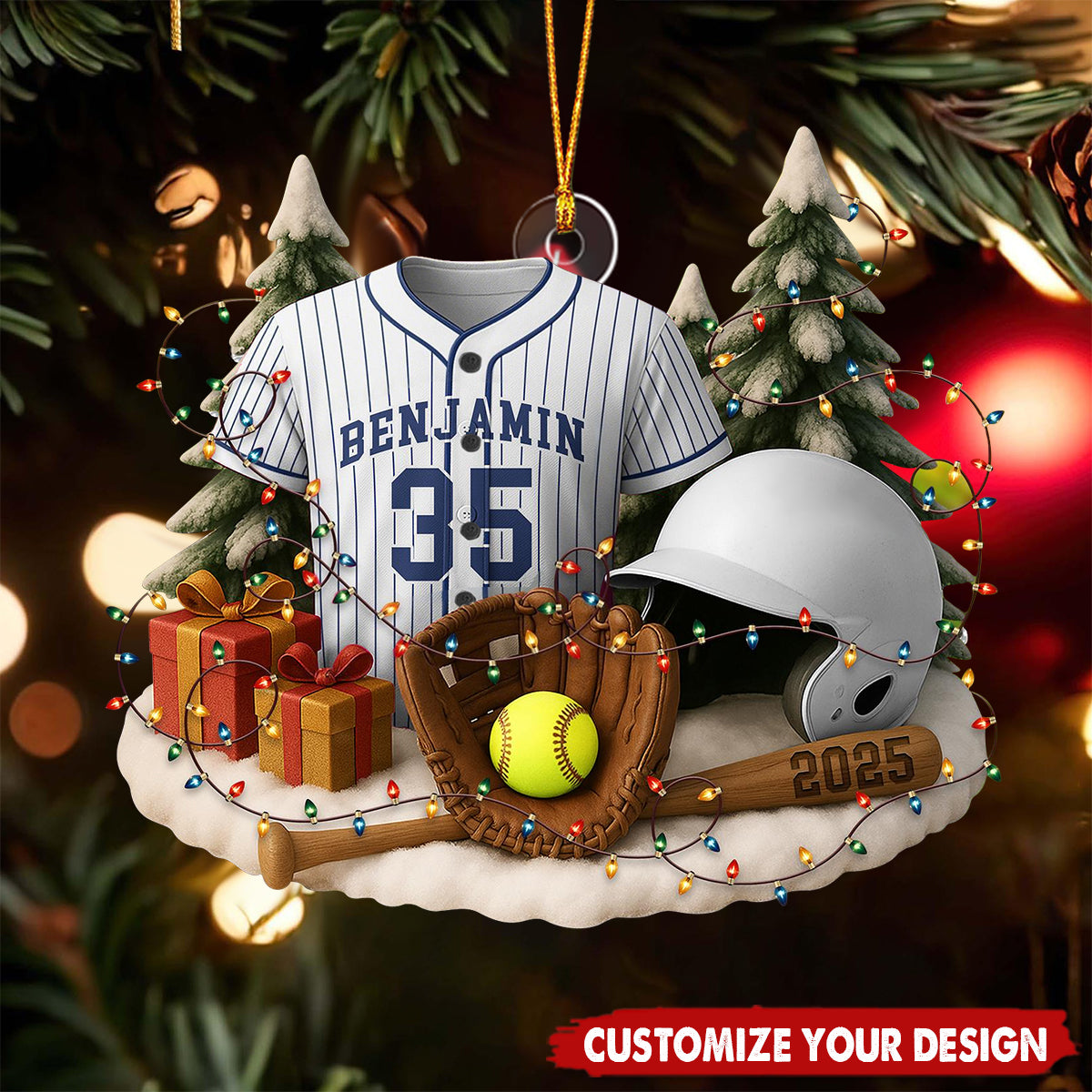 Personalized Softball Ornament Custom Jersey, Team Keepsake