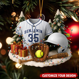 Personalized Softball Ornament Custom Jersey, Team Keepsake