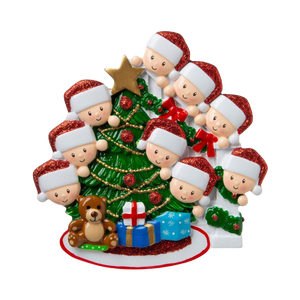 DIY Happy Family Christmas Tree Name Resin Ornament
