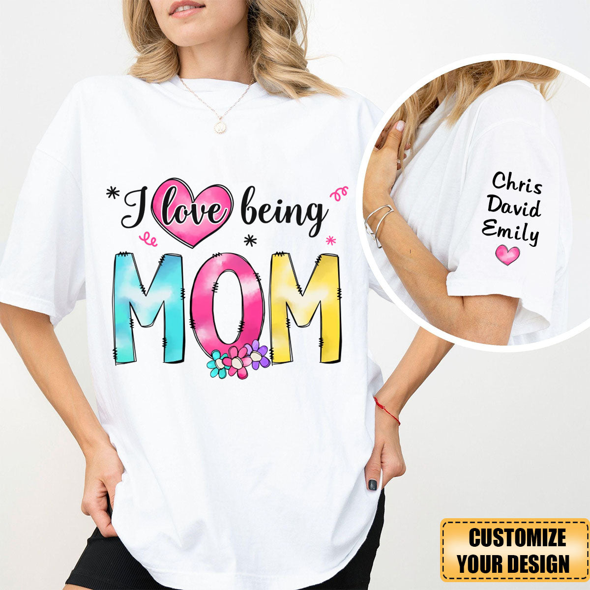 Love My Grandbabies - Family Personalized Custom Unisex T-shirt - Mother's Day