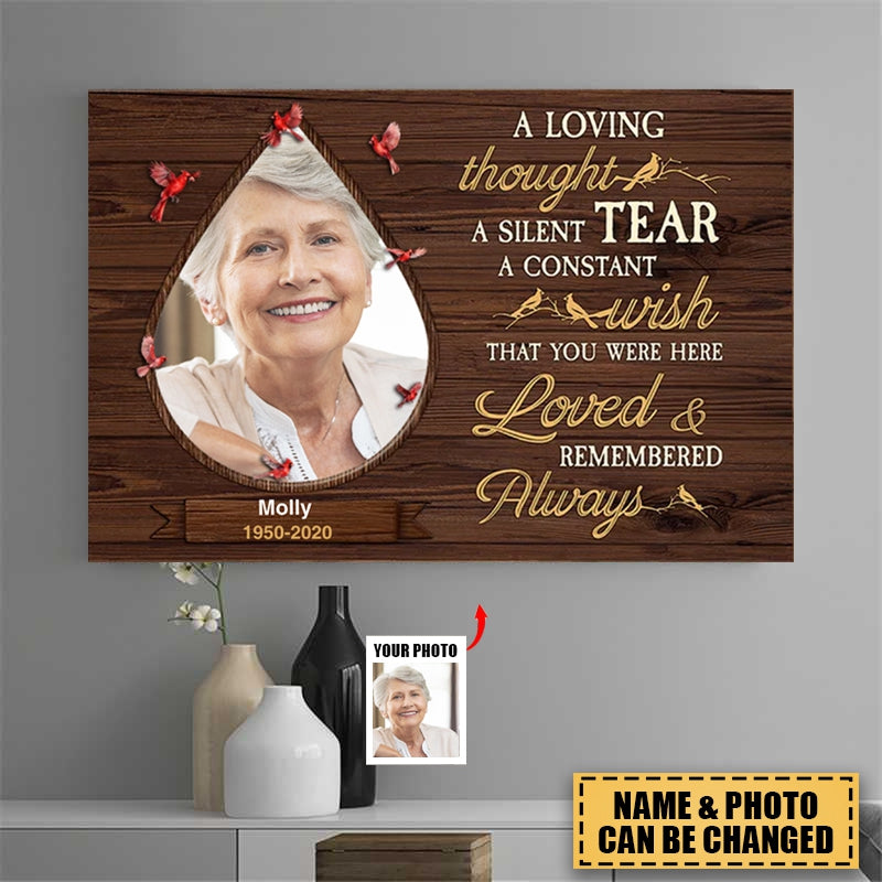 A Silent Tear - Personalized Photo Canvas