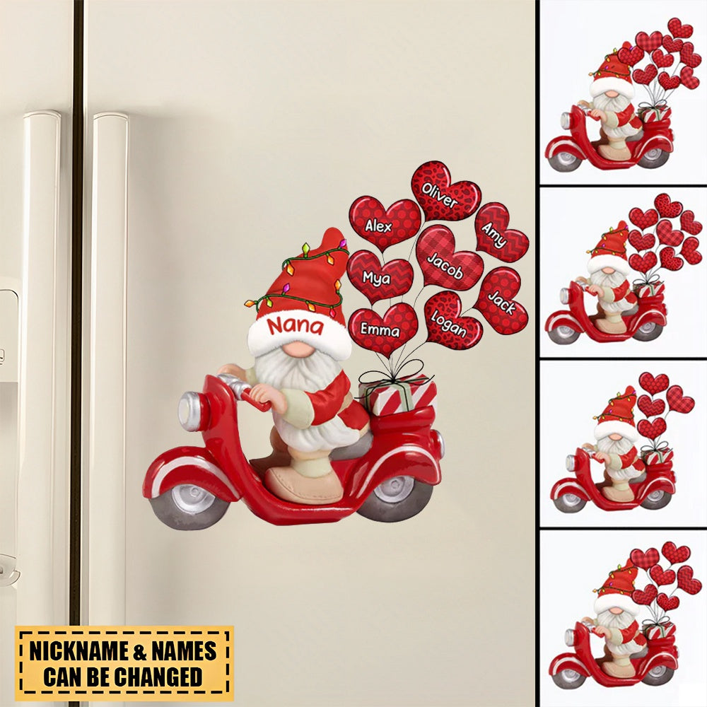 Nana Riding A Motorbike With Balloon Kids Christmas Personalized Decal