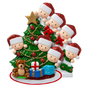 DIY Happy Family Christmas Tree Name Resin Ornament