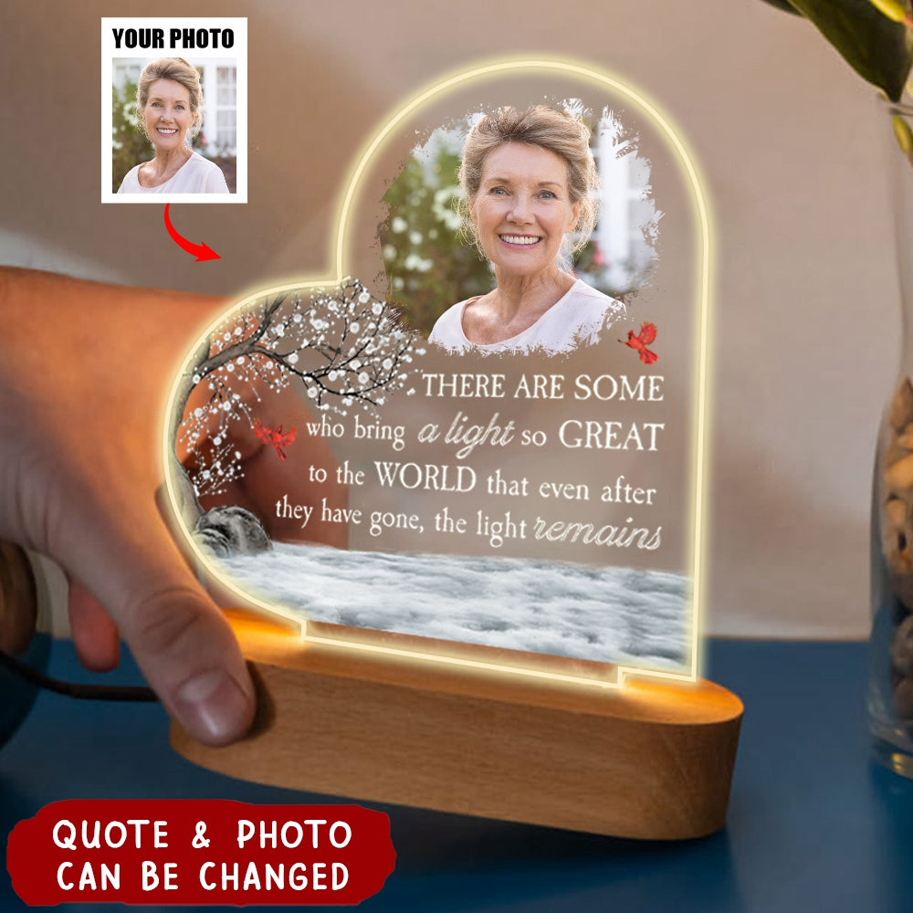 Memorial Night Light Sympathy Gifts - Personalized Photo LED Light