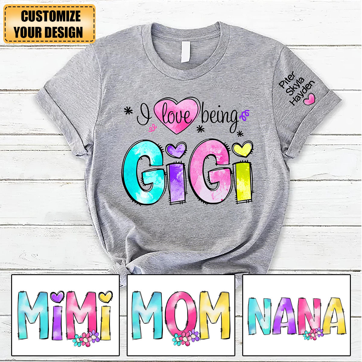Love My Grandbabies - Family Personalized Custom Unisex T-shirt - Mother's Day
