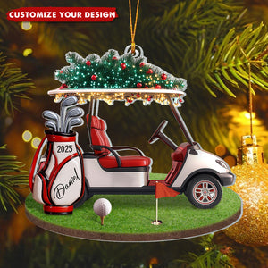 Personalized Golf Backpack Christmas Ornament, Golf Club Keepsake