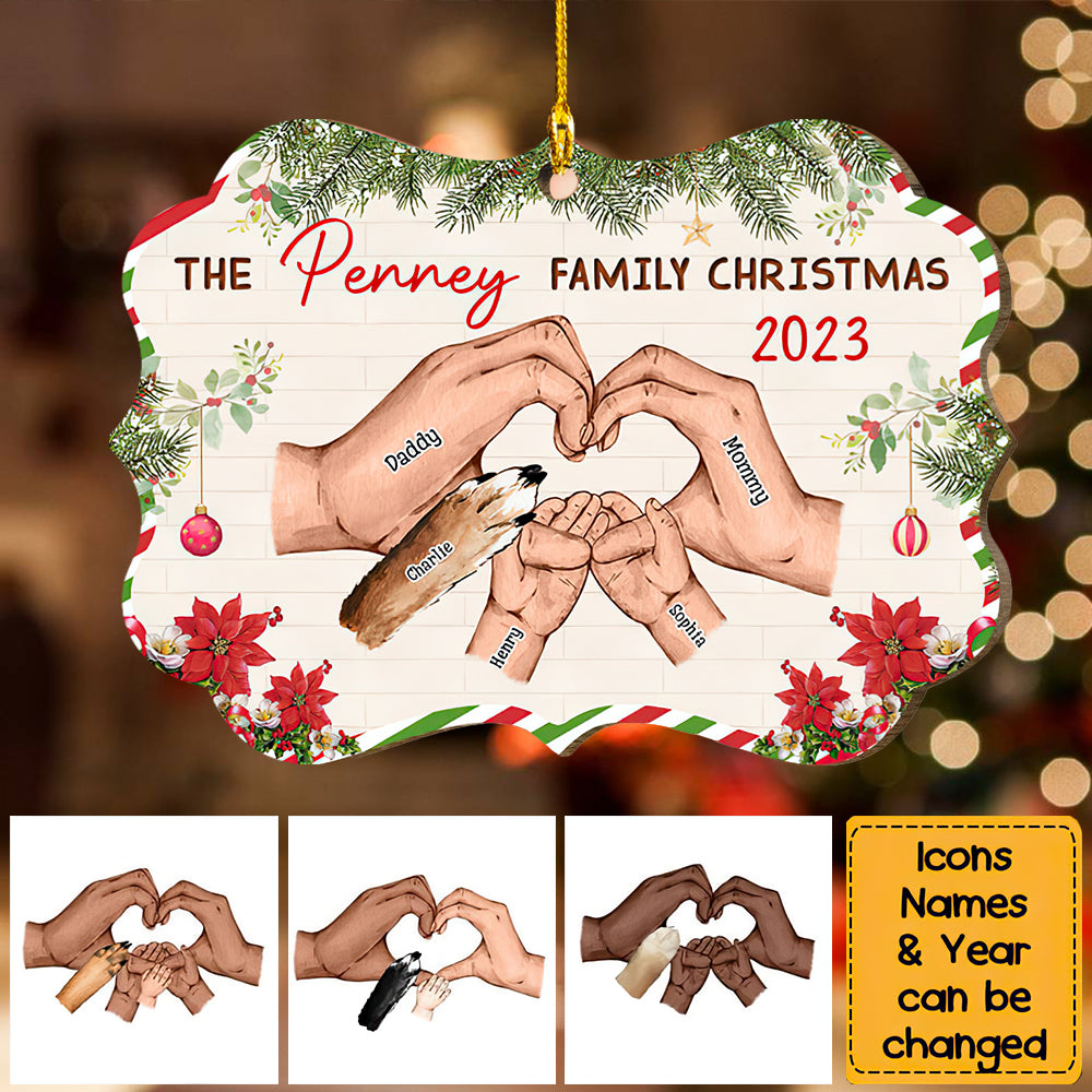 Family Hands Family Christmas Benelux Ornament