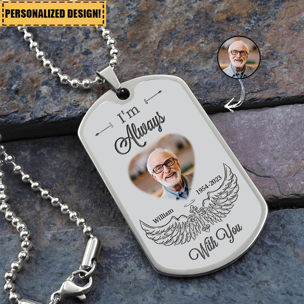 Gift For Family I Will Carry You With Me Until I See You Again Personalized Memorial necklace