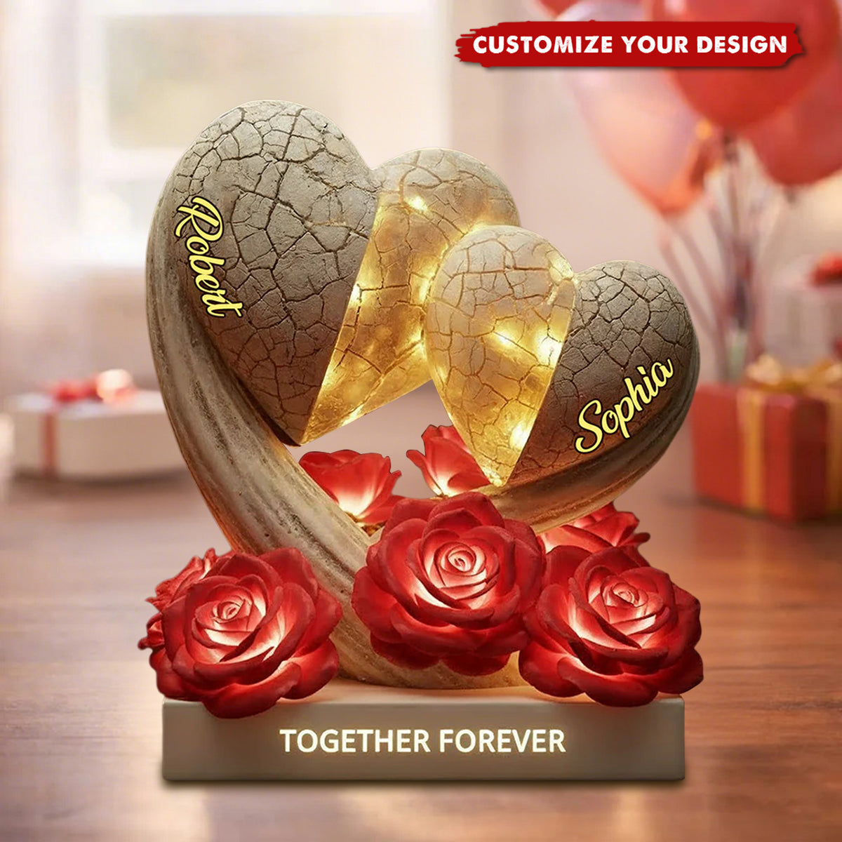 Together Forever - Personalized Couple Custom Shaped Acrylic Plaque