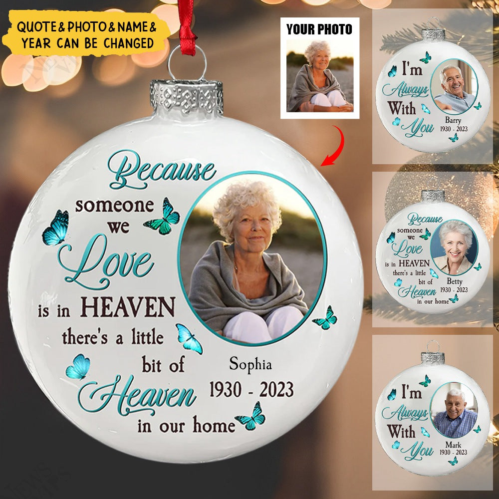 Family Memorial - Personalized Photo Ball Ornament