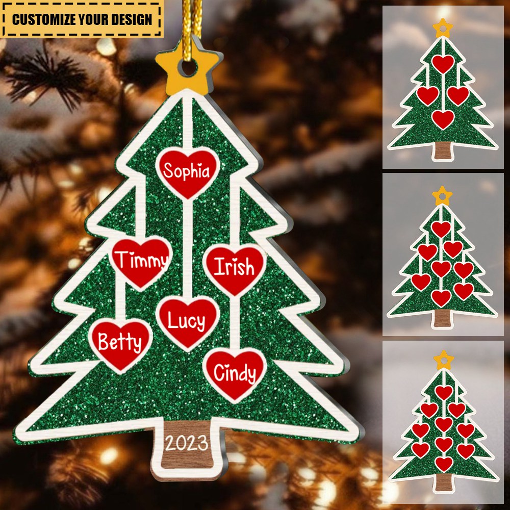Gift For Family Christmas Tree Acrylic Ornament