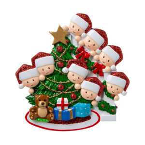 DIY Happy Family Christmas Tree Name Resin Ornament
