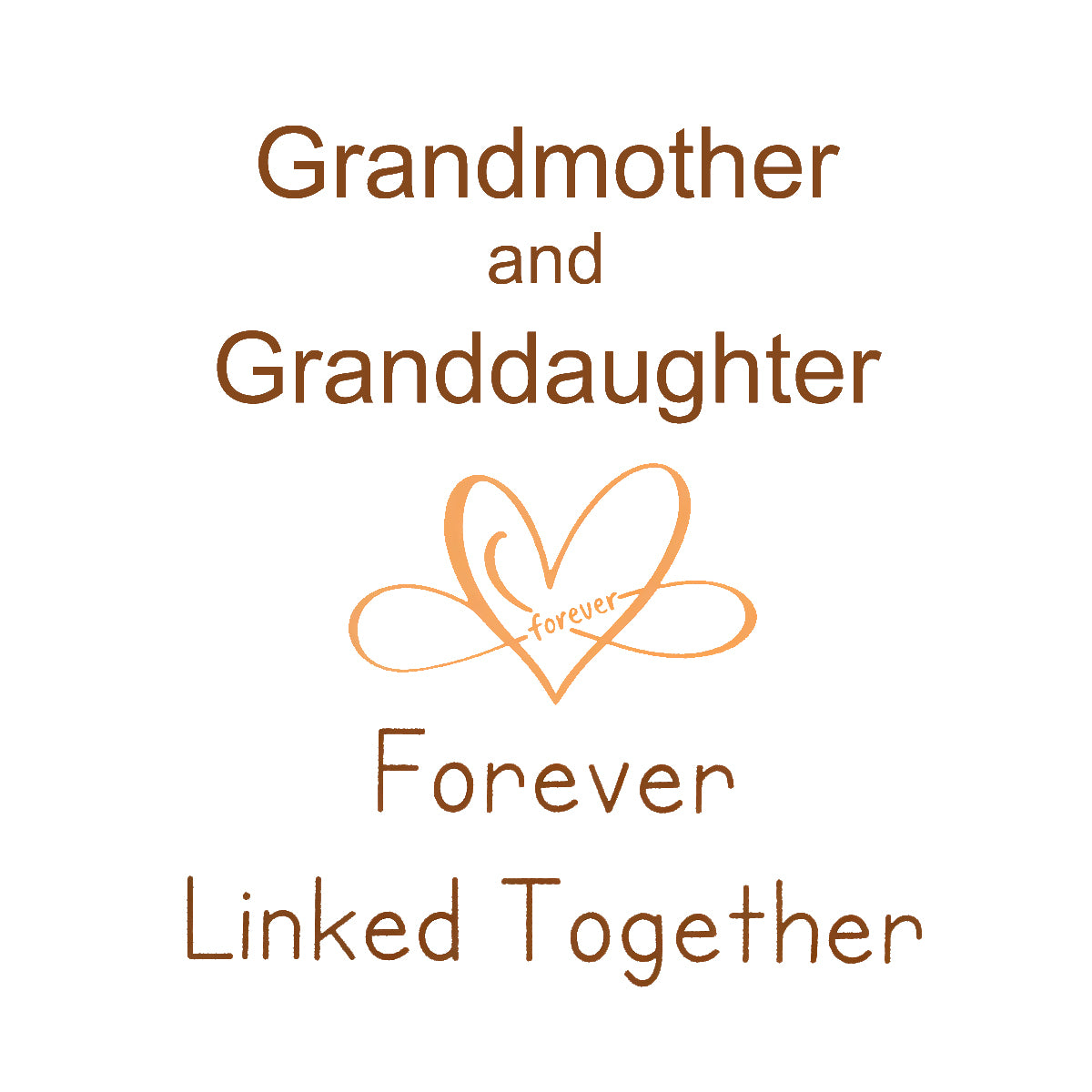 Grandmother Granddaughter Infinity Heart Ring