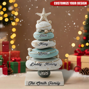 Our Family, Merry Christmas - Personalized Family Custom Shaped Acrylic Plaque