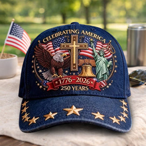 Eagle & Liberty & Cross - United States 250th Anniversary Hat