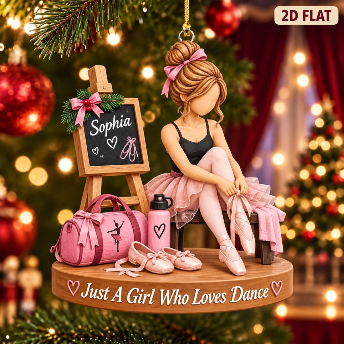 Personalized Dance Christmas Ornament, Custom Name Dancer Ornament