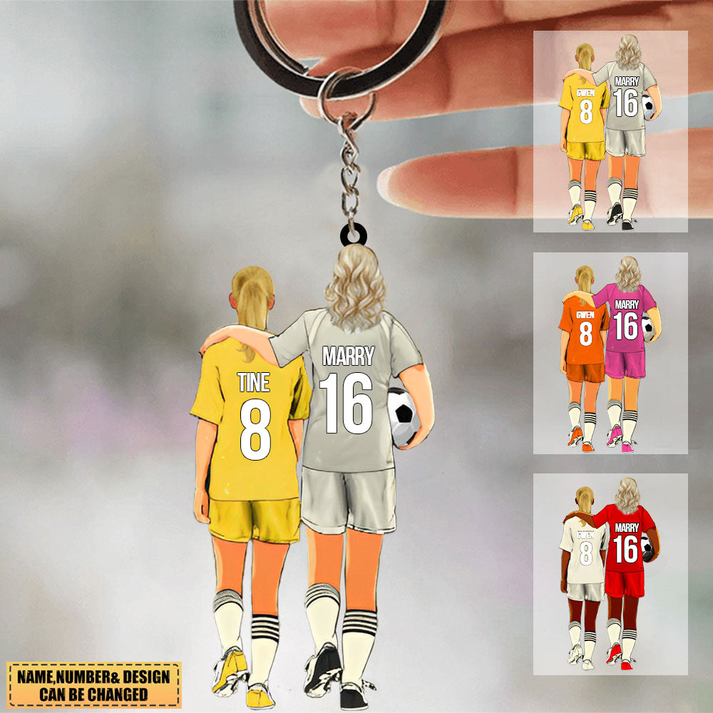 Personalized Soccer Acrylic Keychain - Gift For Soccer Player,Mom, Daughter, Coach