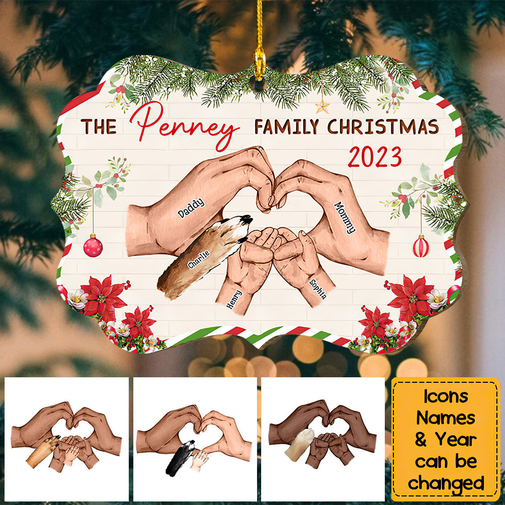 Family Hands Family Christmas Benelux Ornament