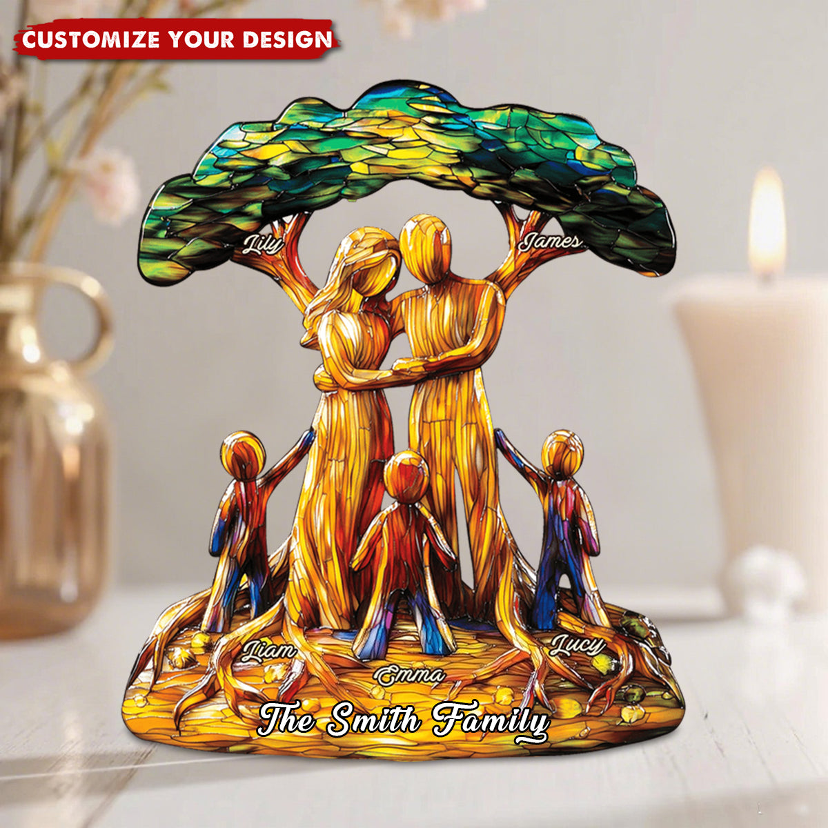 Together We Make A Family - Personalized Custom Acrylic Plaque