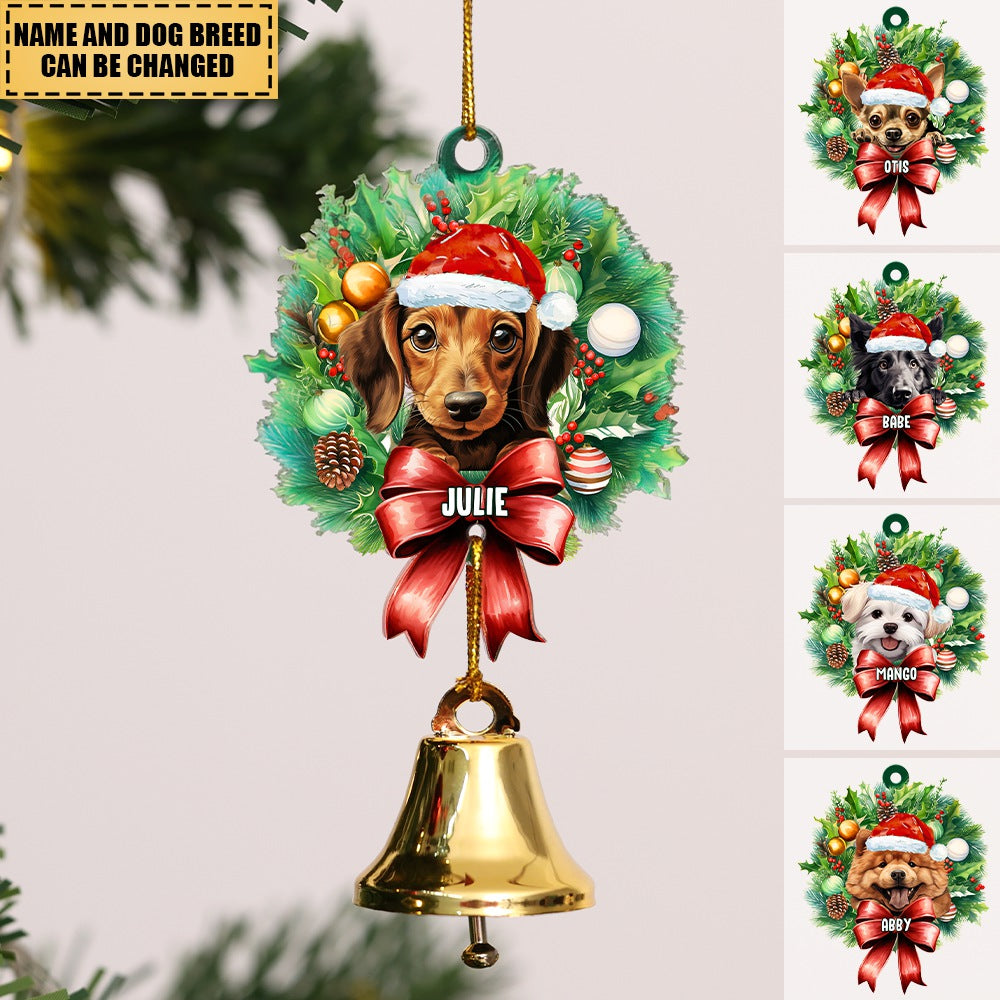 Personalized Ornament With Bell-Gift For Dog Lovers