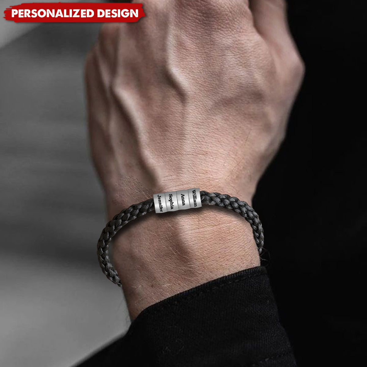 Personalized Name Woven Bracelet For Father's Day Gift