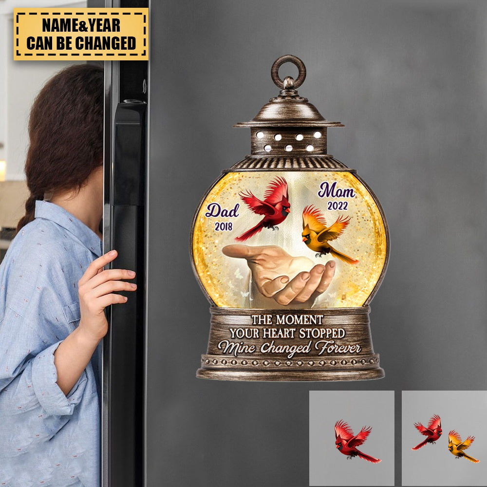 Christmas Lantern Memorial Butterfly Cardinal Personalized Sticker