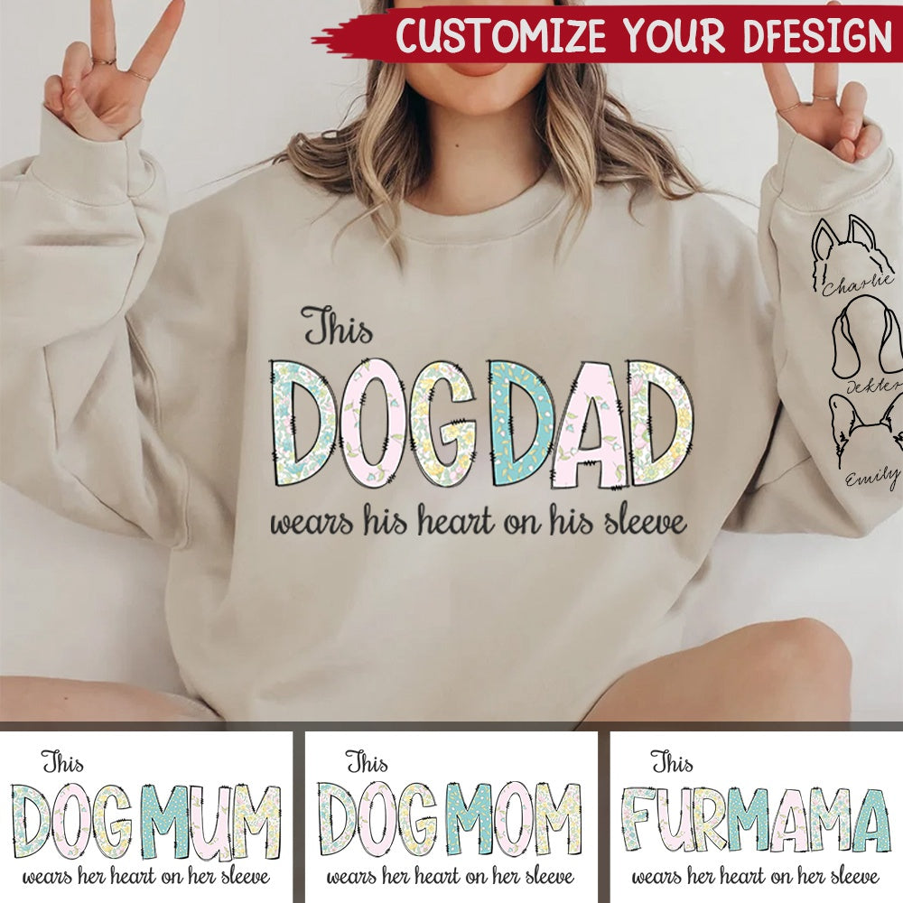 This Furmama - Dog Personalized Custom Unisex Sweatshirt With Design On Sleeve