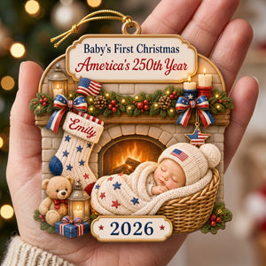 Custom First Christmas Acrylic Ornament Gifts For New Moms, New Dads, New Parents