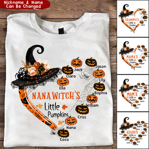 Nanawitch's Little Pumpkins - Personalized Shirt For Grandmother