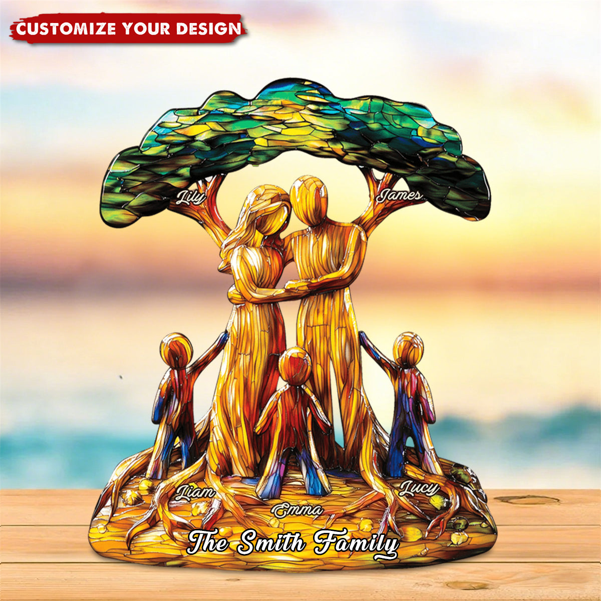 Together We Make A Family - Personalized Custom Acrylic Plaque