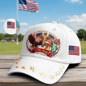 Eagle & Liberty & Cross - United States 250th Anniversary Hat