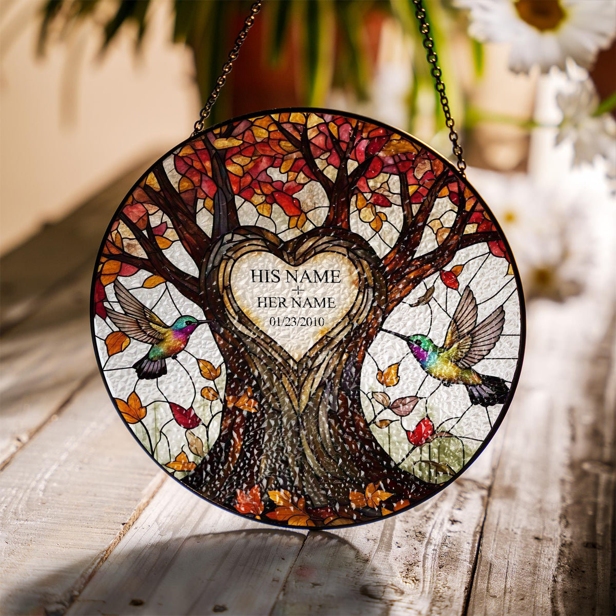 Personalized Tree of Life Suncatcher – Anniversary Gift