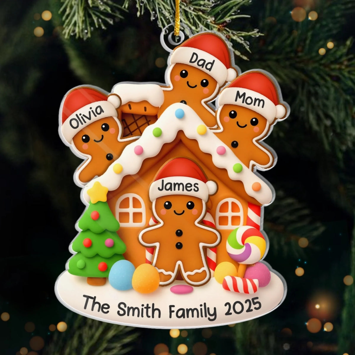 Home Sweet Home - Personalized Acrylic Ornament Christmas Birthday Gifts