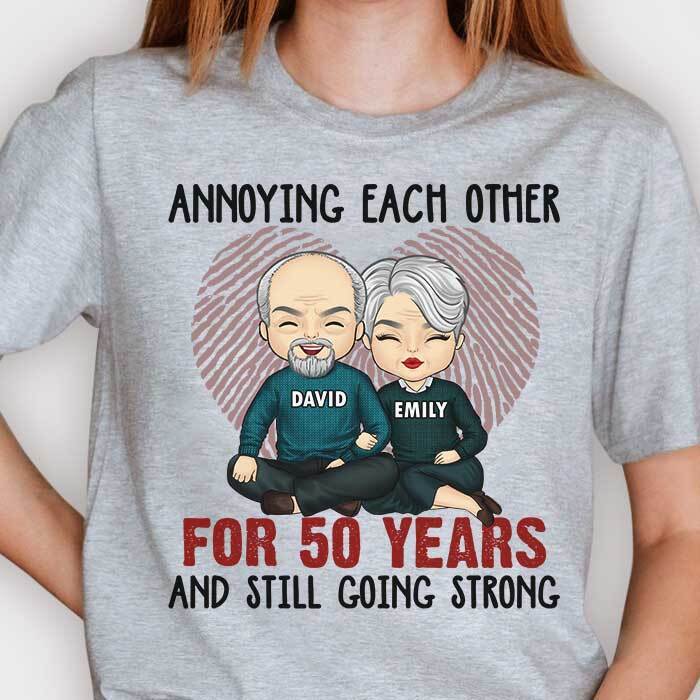 Annoying Each Other For Many Years Still Going Strong - Anniversary Gifts, Gift For Couples, Husband Wife - Personalized T-shirt