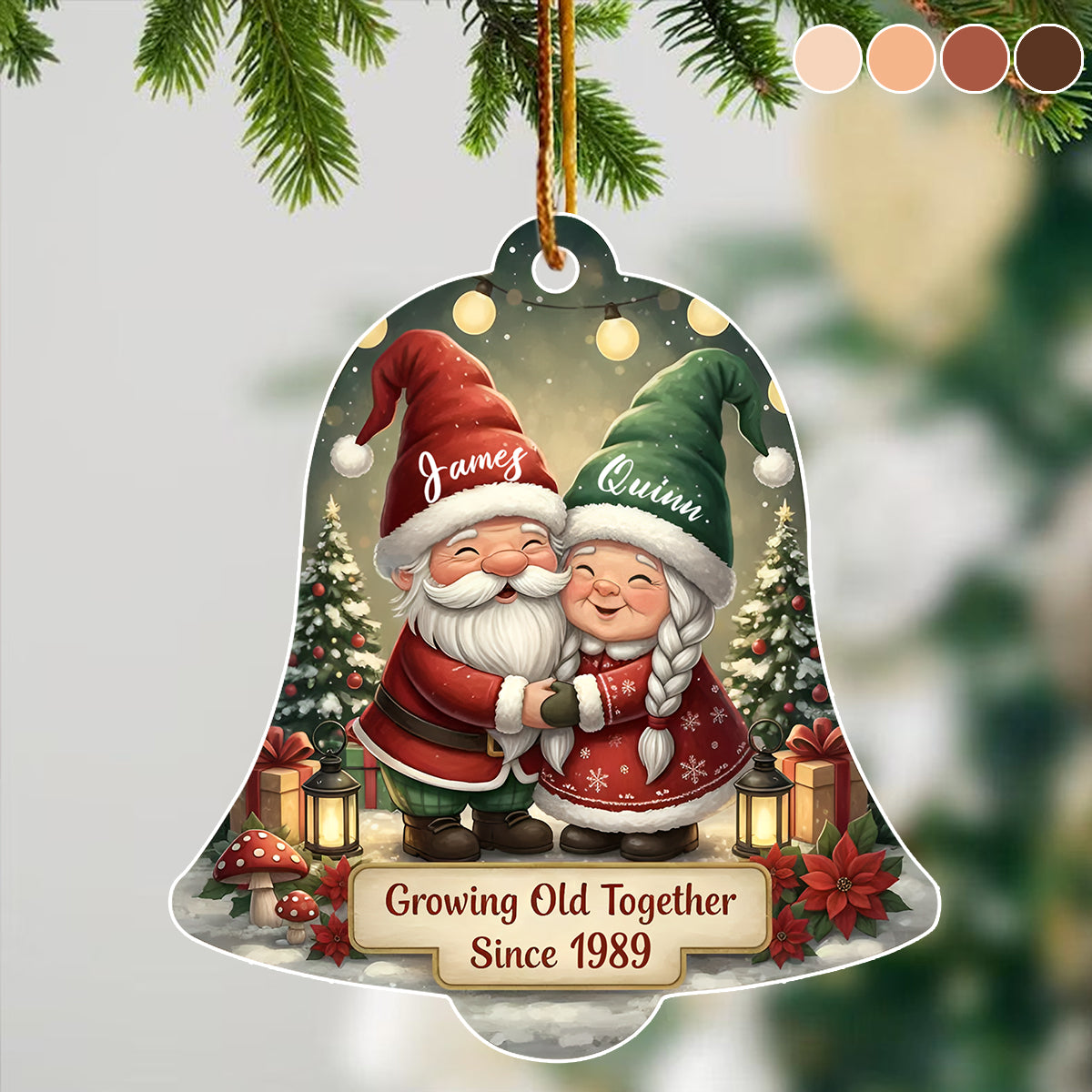 Personalized Couple Christmas Ornament - Anniversary Gift