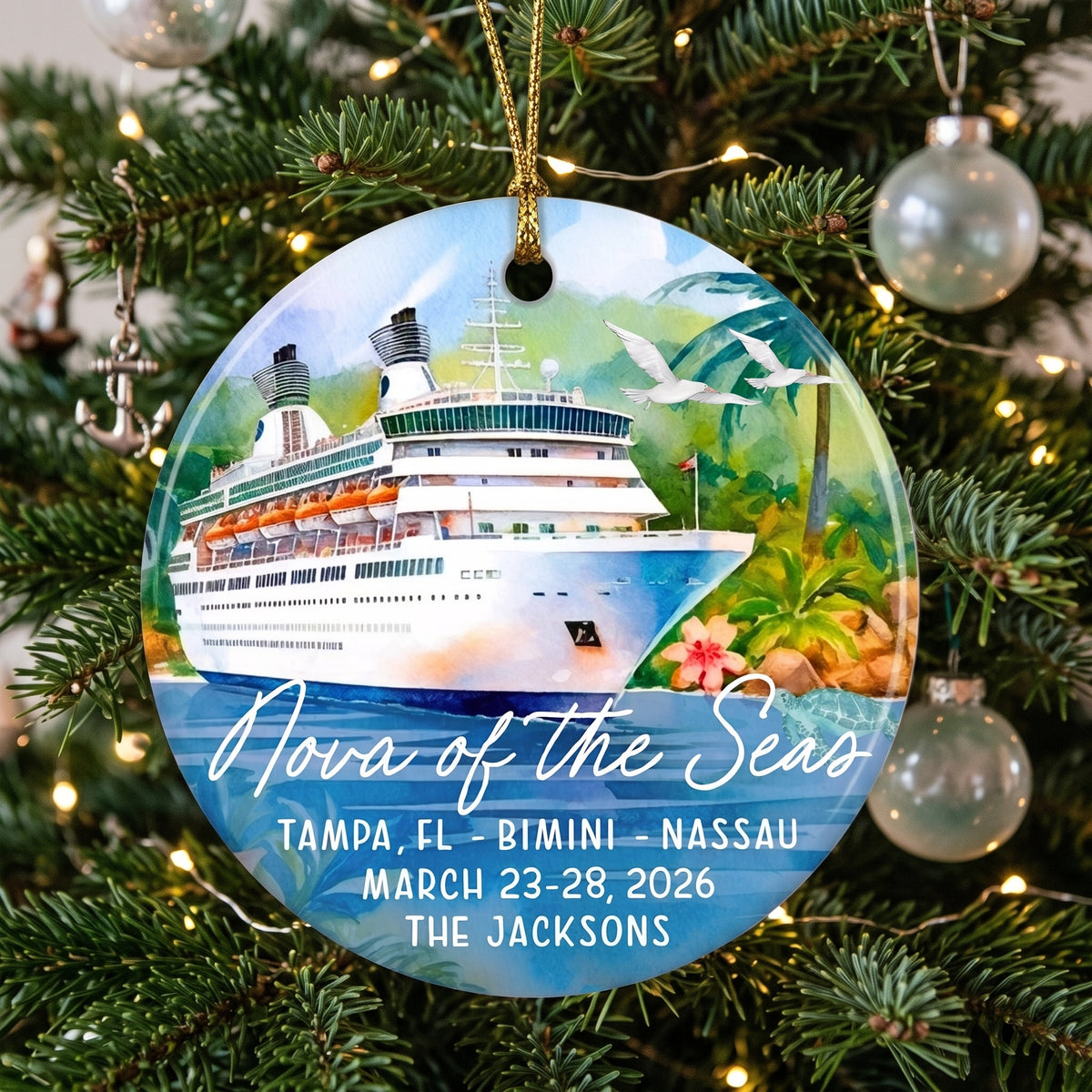 Personalized Cruise Ship Vacation Keepsake Ornament