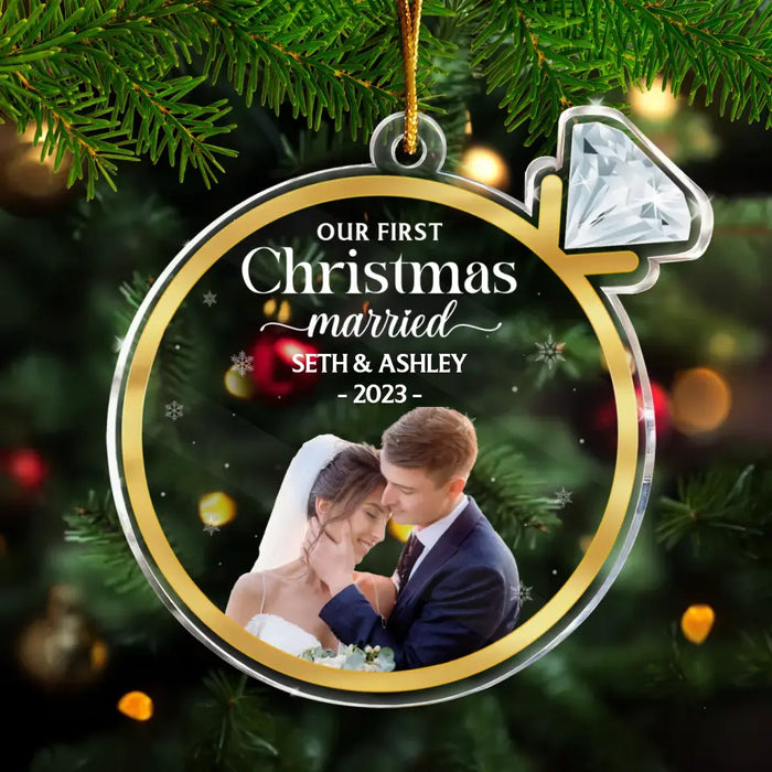 Christmas 2023 Gift For Couple-Personalized Couple Acrylic Ornament