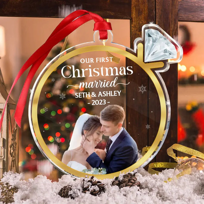 Christmas 2023 Gift For Couple-Personalized Couple Acrylic Ornament