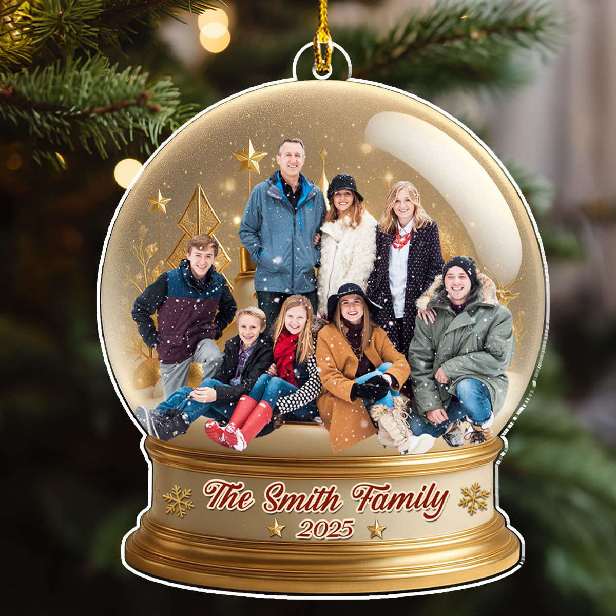 Magical Family Photo - Personalized Custom Acrylic Ornament
