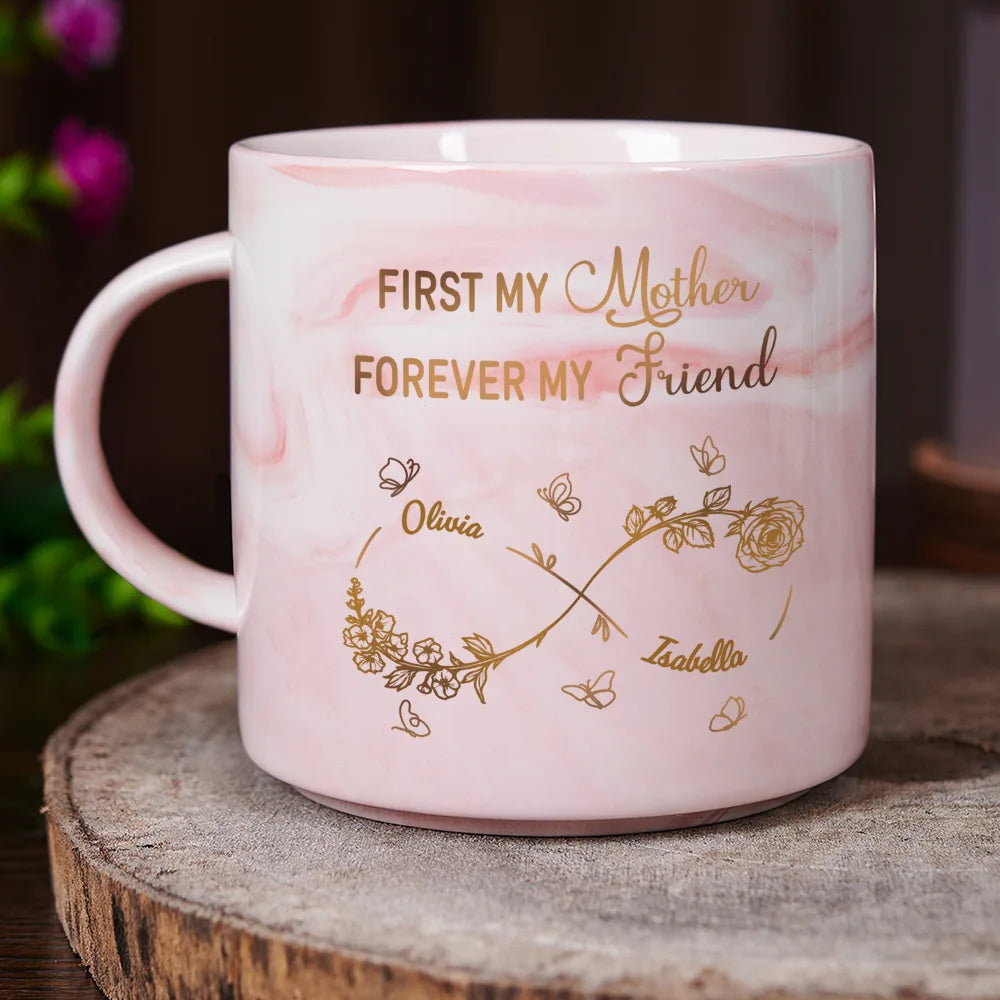 The Love Between Mother & Daughter Is Forever - Personalized Marble Mug