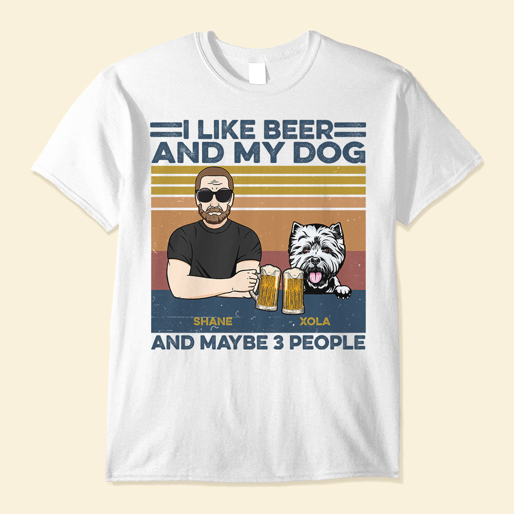 I Like Bourbon, Beer, And My Dogs-Personalized Shirt