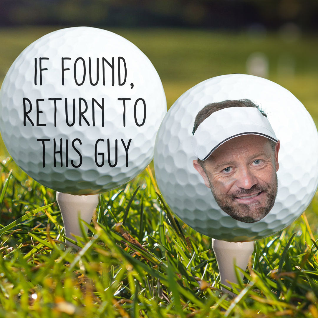 If Found, Return To This Guy Funny Gift For Golfers - Personalized Golf Ball