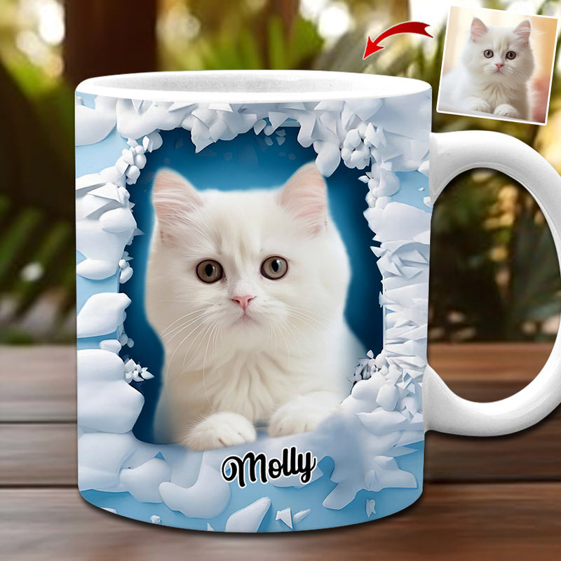 Upload Photo - In A Snow Wall Hole Personalized Mug
