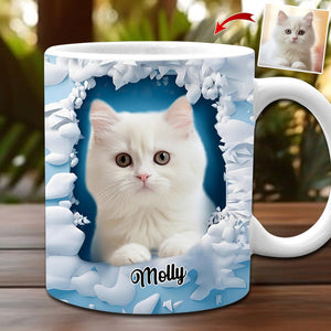 Upload Photo - In A Snow Wall Hole Personalized Mug