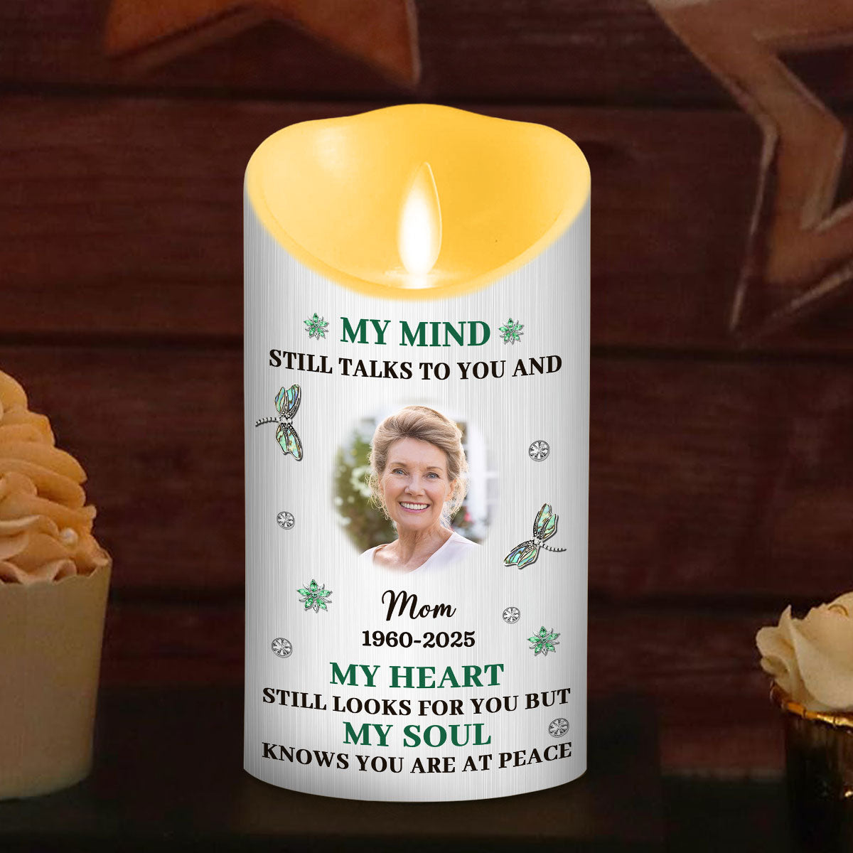 My Mind My Heart My Soul - Memorial Personalized Custom LED Candle