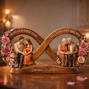 Custom Couple Our First Kiss Till Our Last Breath Acrylic Plaque