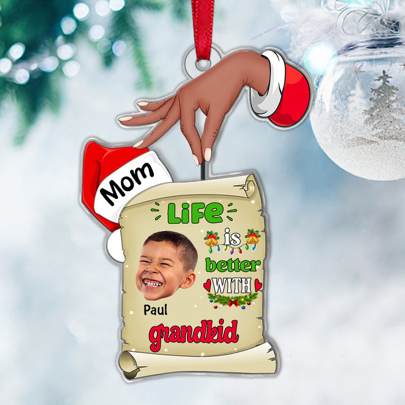 Life is Better With Grandkids Personalized Acrylic Ornament